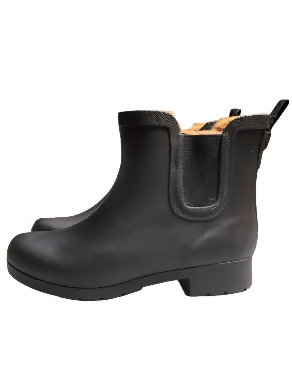 Chooka Women's Delridge Faux Fur Chelsea Rain Boot Size 6